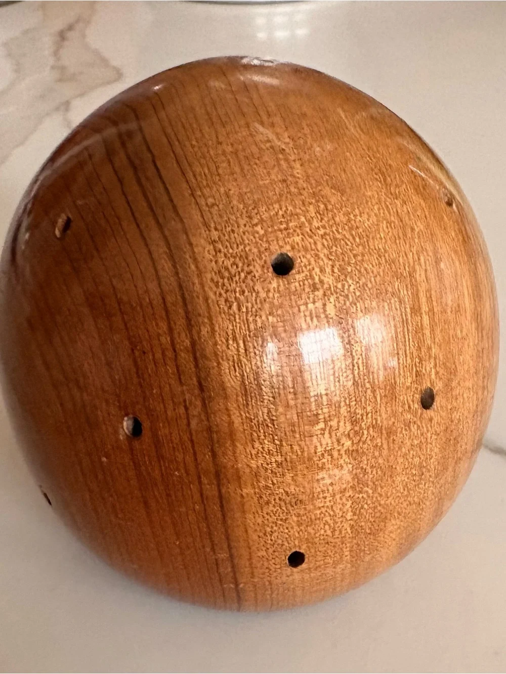 Vintage Wooden Decorative Sphere Toothpick holder